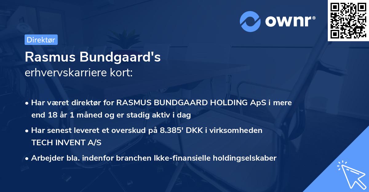 Rasmus Bundgaard's erhvervskarriere kort