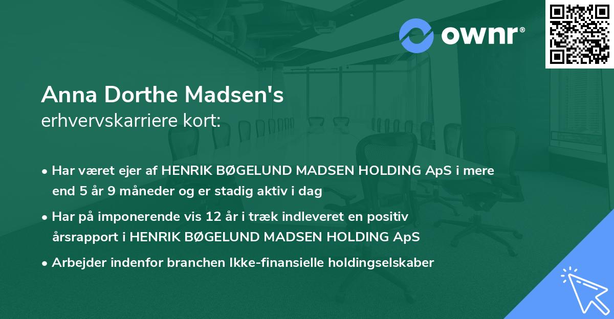 Anna Dorthe Madsen's erhvervskarriere kort