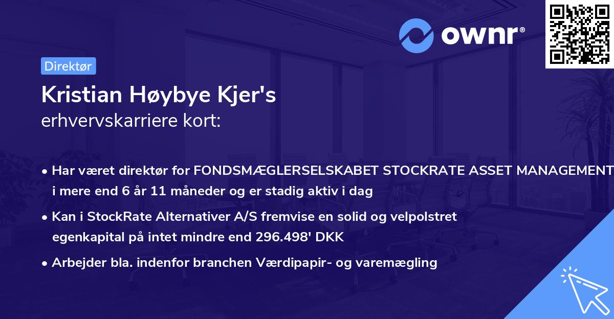Kristian Høybye Kjer's erhvervskarriere kort