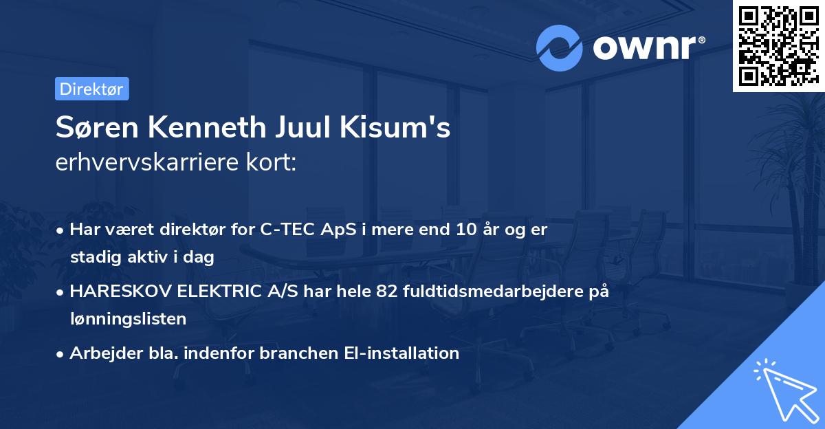Søren Kenneth Juul Kisum's erhvervskarriere kort