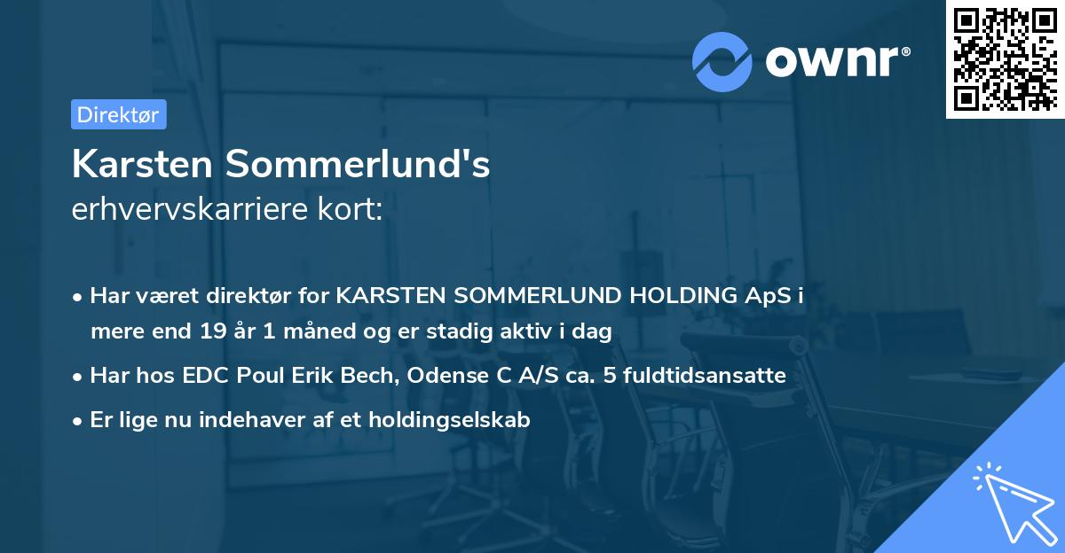 Karsten Sommerlund's erhvervskarriere kort