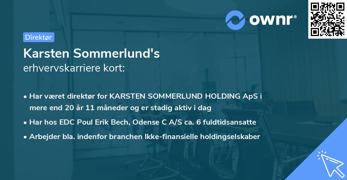 Karsten Sommerlund's erhvervskarriere kort