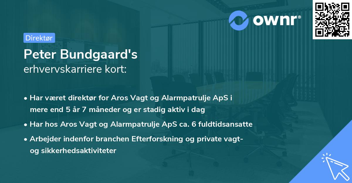 Peter Bundgaard's erhvervskarriere kort