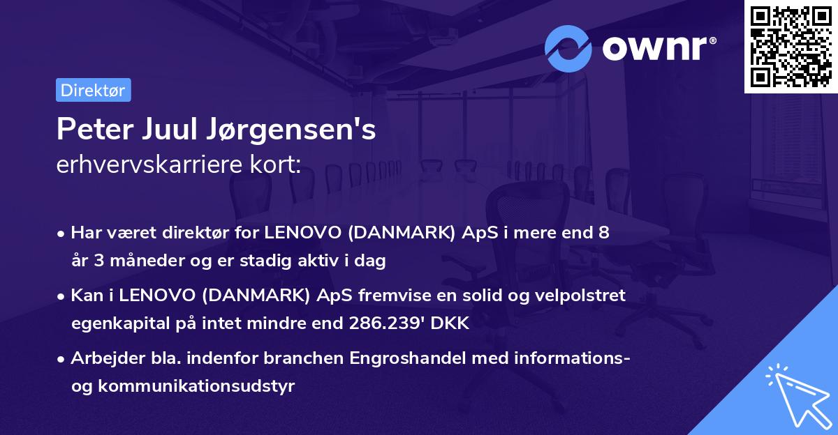 Peter Juul Jørgensen's erhvervskarriere kort