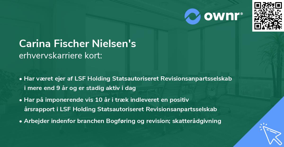 Carina Fischer Nielsen's erhvervskarriere kort
