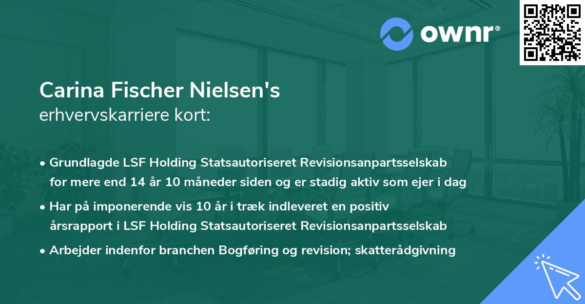 Carina Fischer Nielsen's erhvervskarriere kort