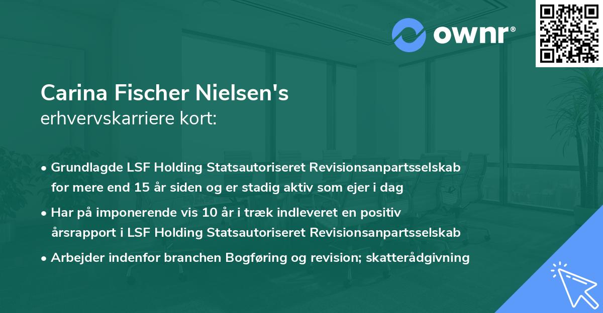 Carina Fischer Nielsen's erhvervskarriere kort