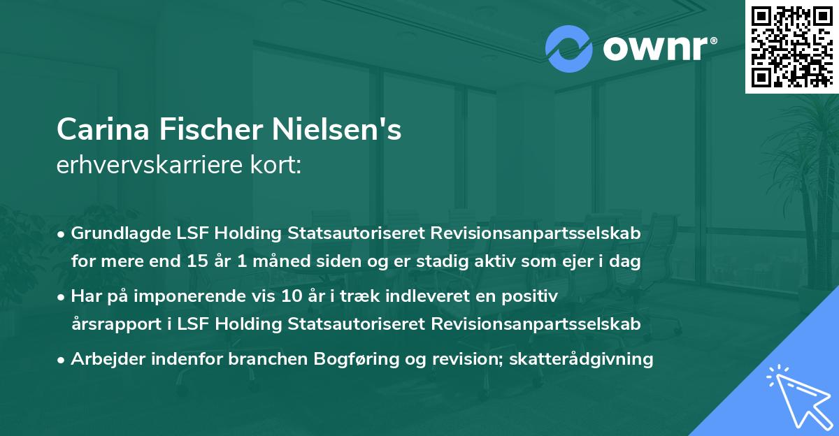Carina Fischer Nielsen's erhvervskarriere kort