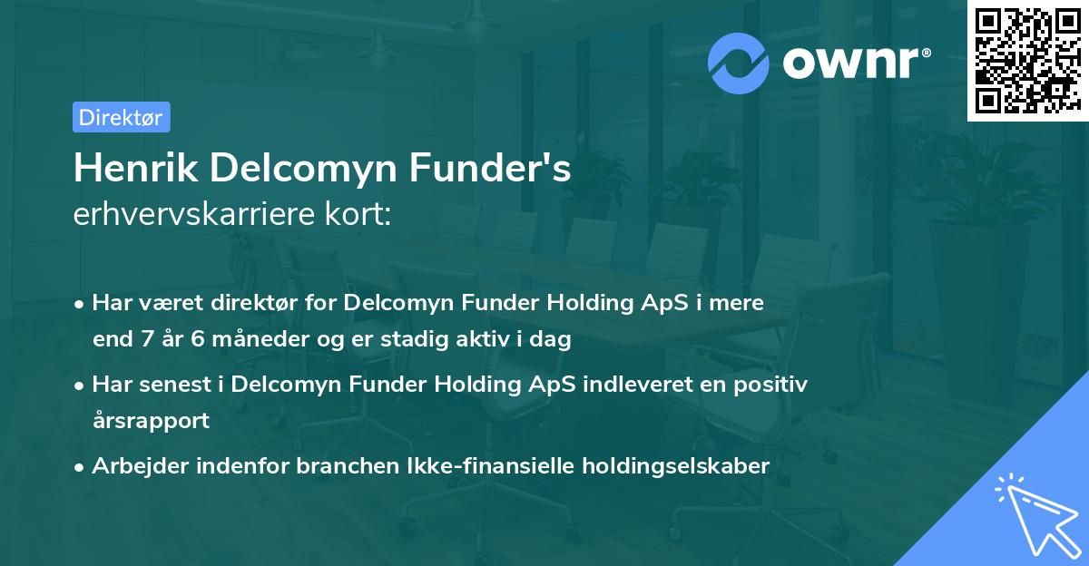 Henrik Delcomyn Funder's erhvervskarriere kort