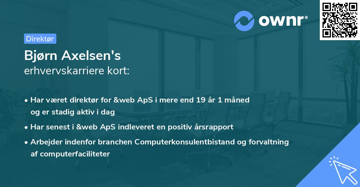 Bjørn Axelsen's erhvervskarriere kort
