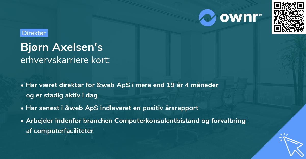 Bjørn Axelsen's erhvervskarriere kort