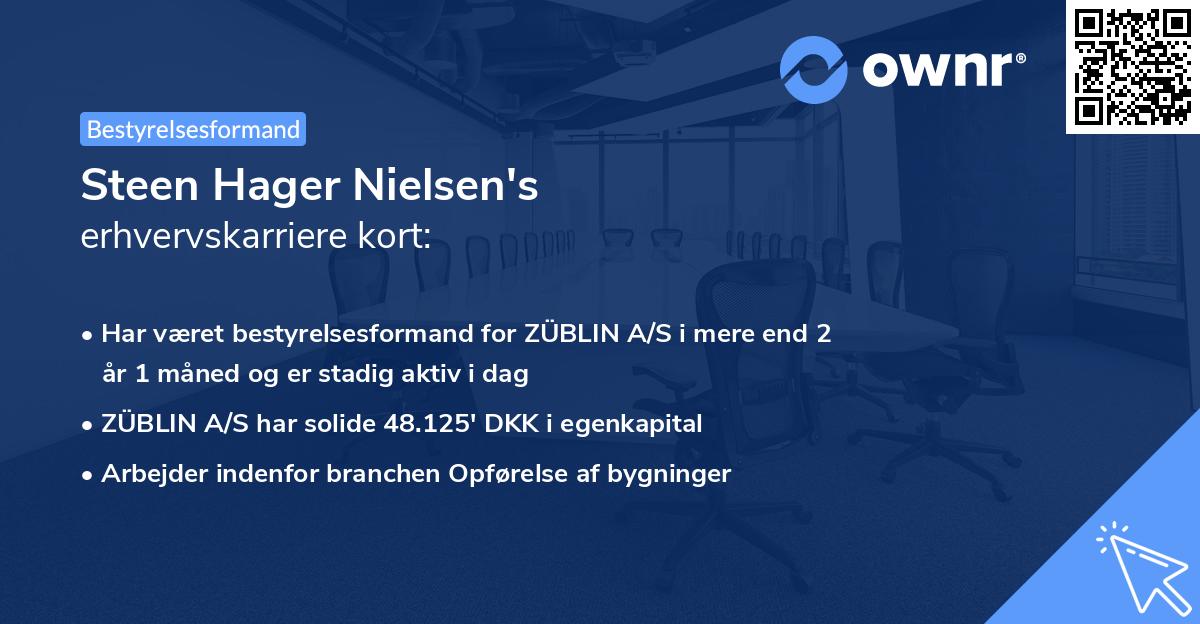 Steen Hager Nielsen's erhvervskarriere kort