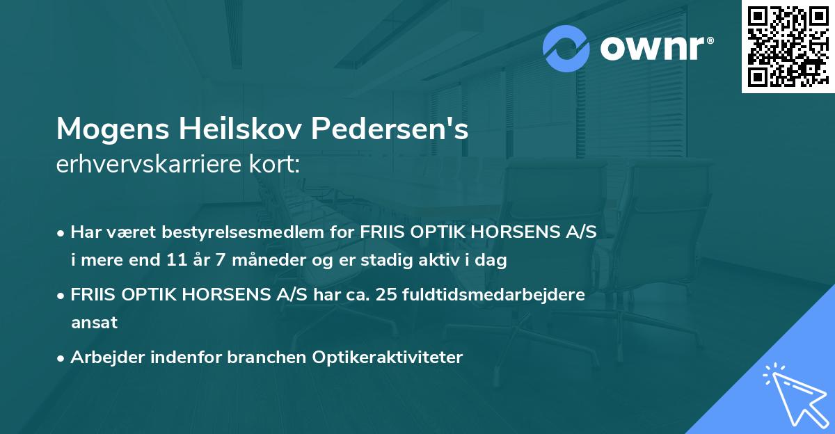 Mogens Heilskov Pedersen's erhvervskarriere kort
