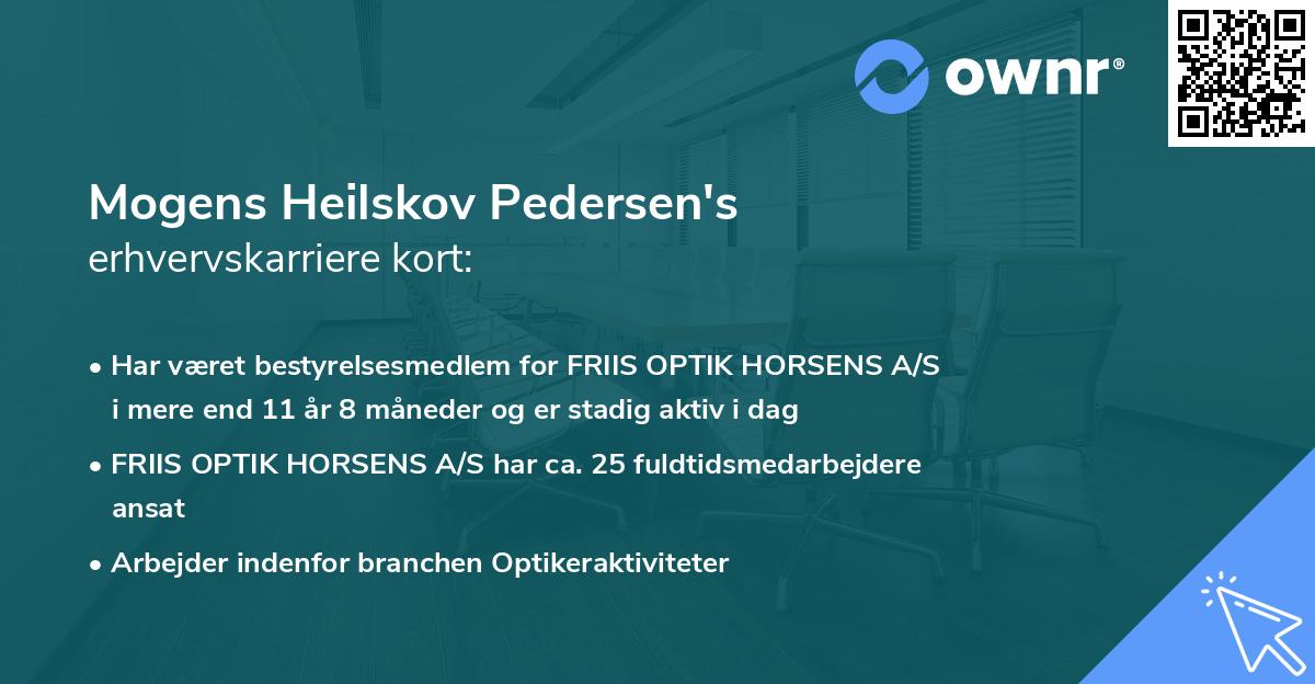 Mogens Heilskov Pedersen's erhvervskarriere kort