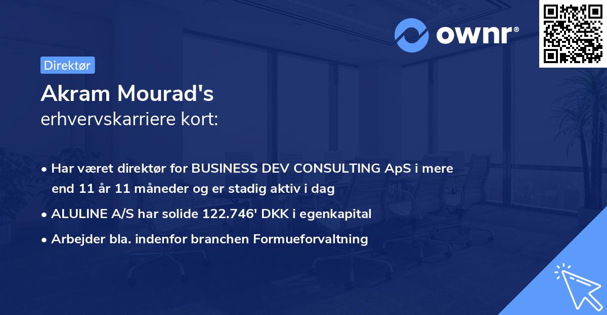 Akram Mourad's erhvervskarriere kort