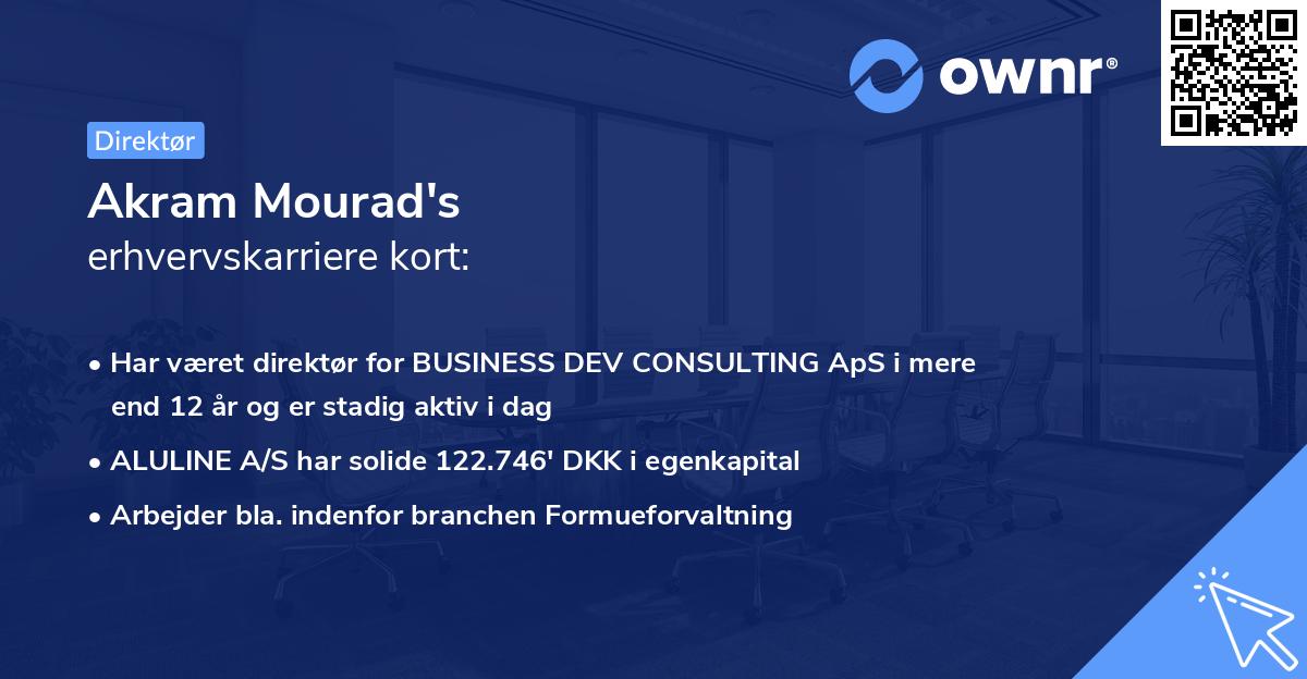 Akram Mourad's erhvervskarriere kort