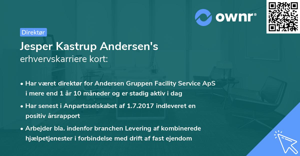 Jesper Kastrup Andersen's erhvervskarriere kort