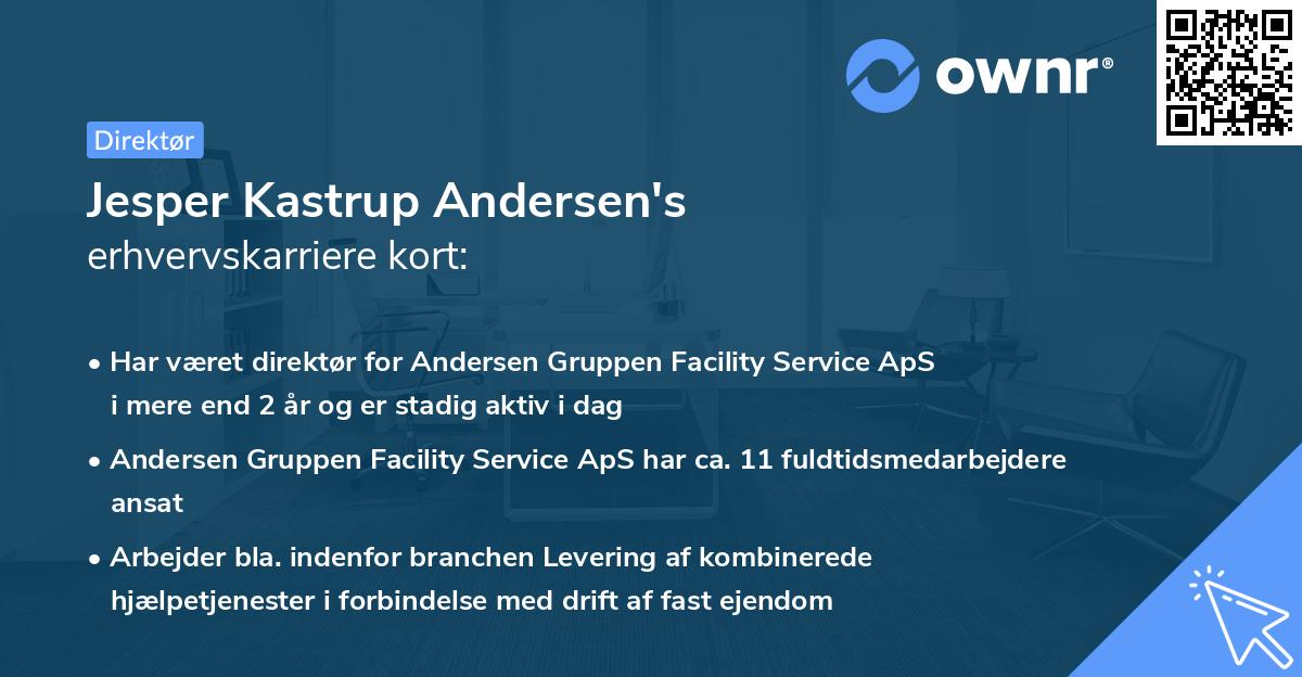 Jesper Kastrup Andersen's erhvervskarriere kort