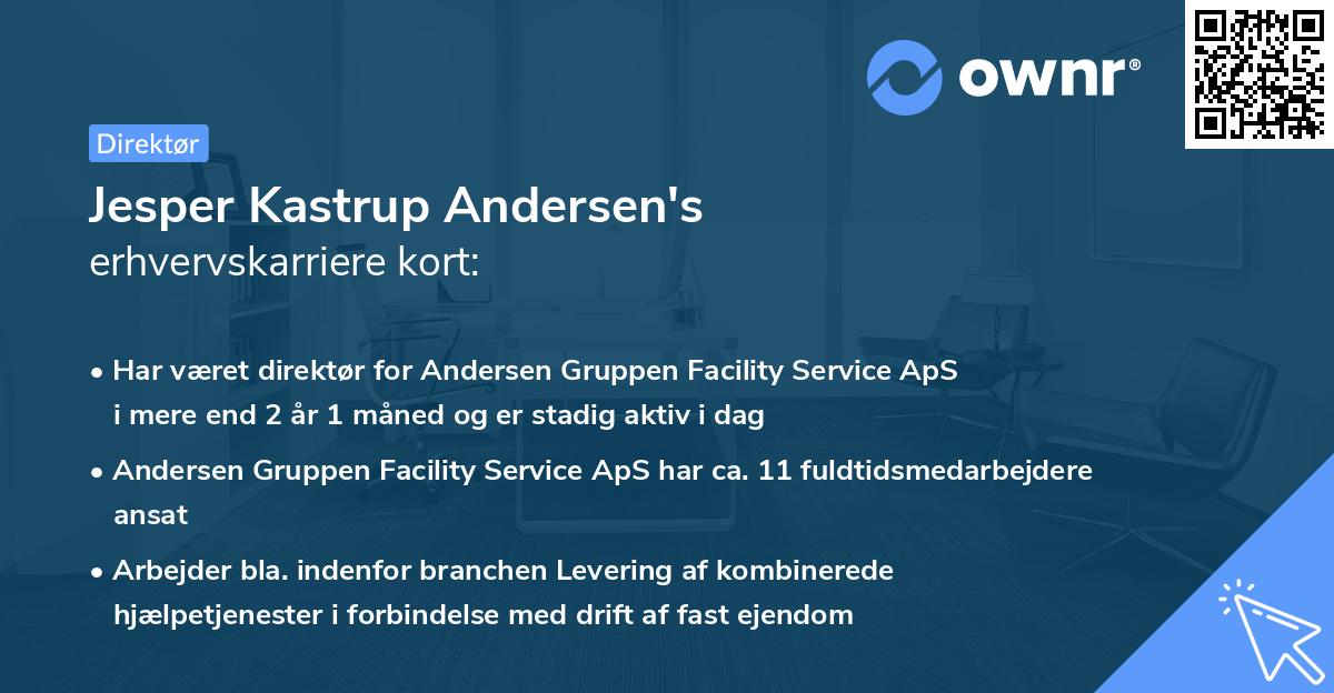 Jesper Kastrup Andersen's erhvervskarriere kort