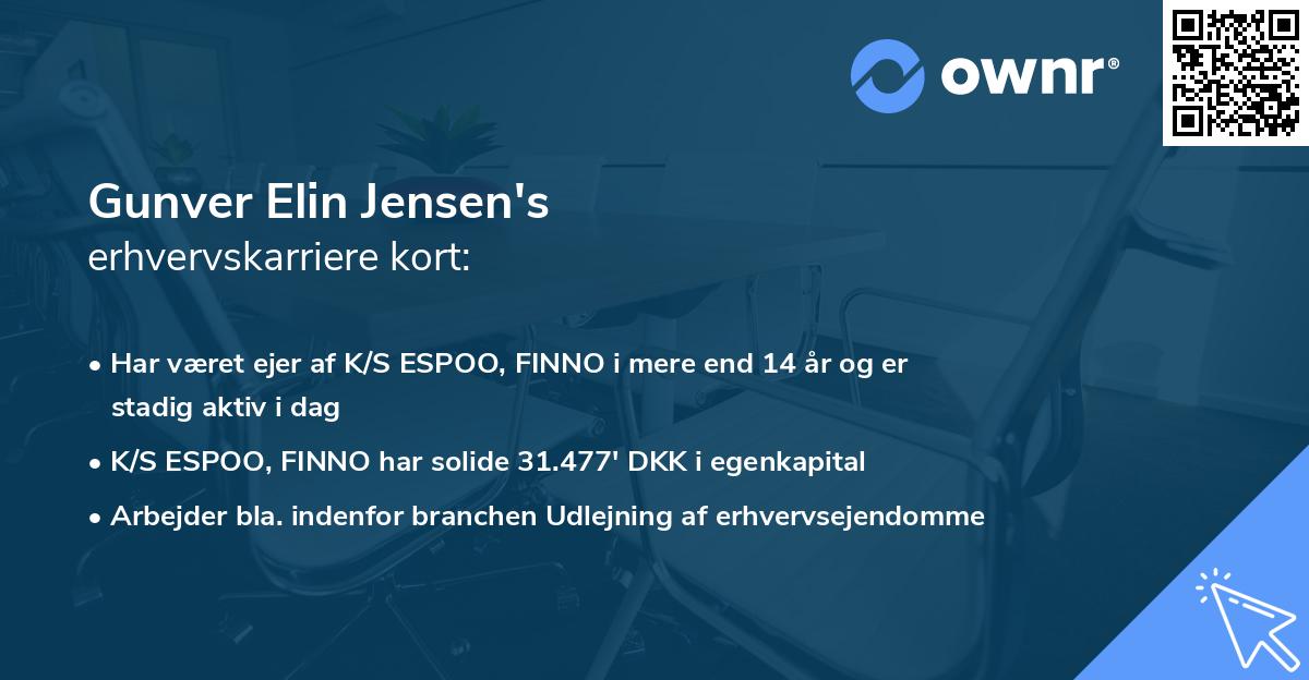 Gunver Elin Jensen's erhvervskarriere kort