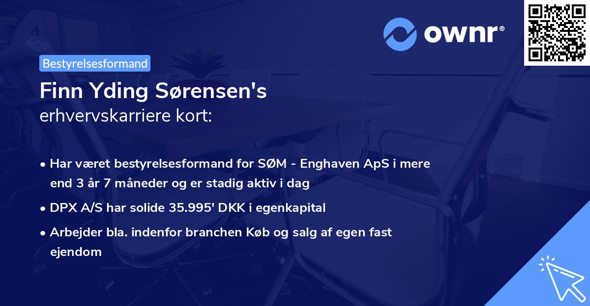 Finn Yding Sørensen's erhvervskarriere kort