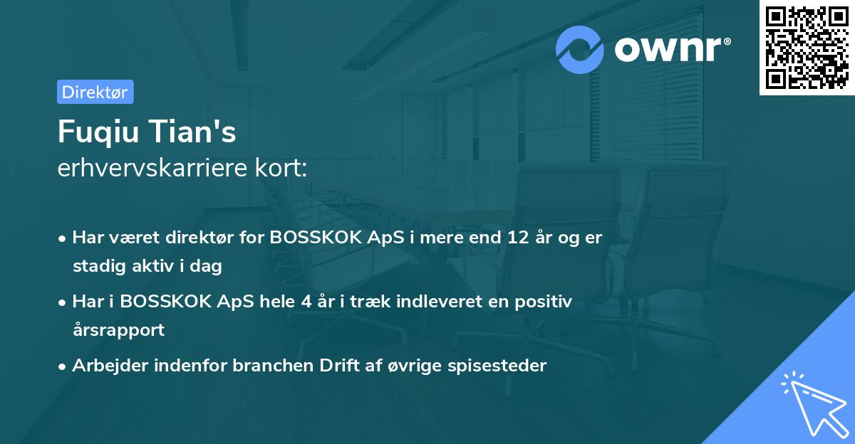 Fuqiu Tian's erhvervskarriere kort