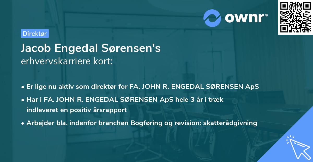 Jacob Engedal Sørensen's erhvervskarriere kort