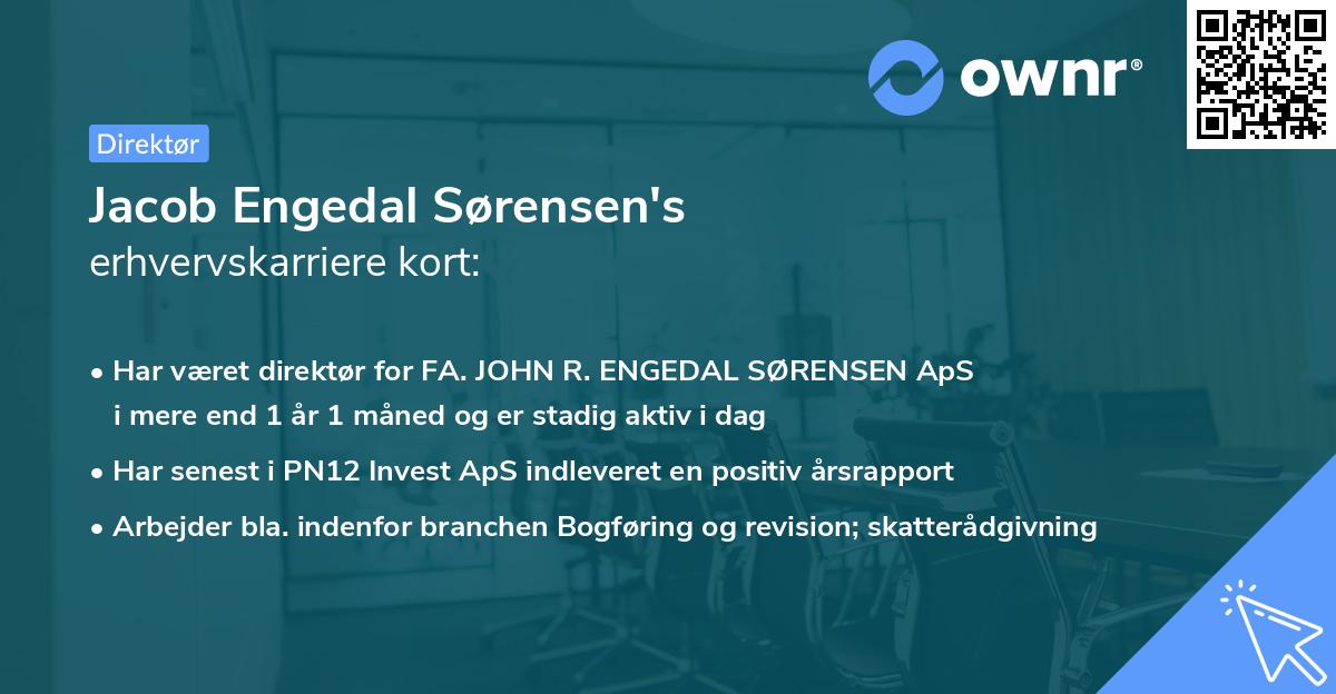 Jacob Engedal Sørensen's erhvervskarriere kort