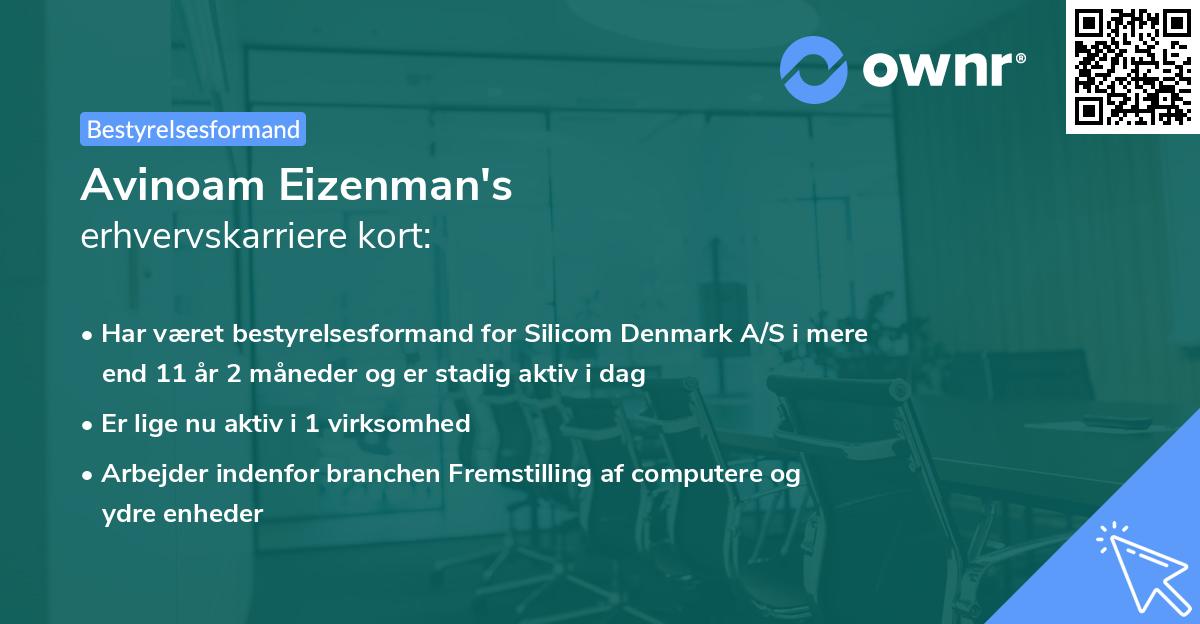 Avinoam Eizenman's erhvervskarriere kort