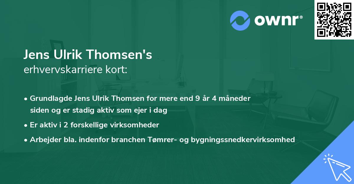 Jens Ulrik Thomsen's erhvervskarriere kort