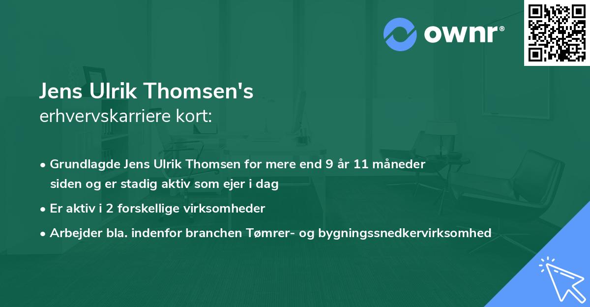 Jens Ulrik Thomsen's erhvervskarriere kort