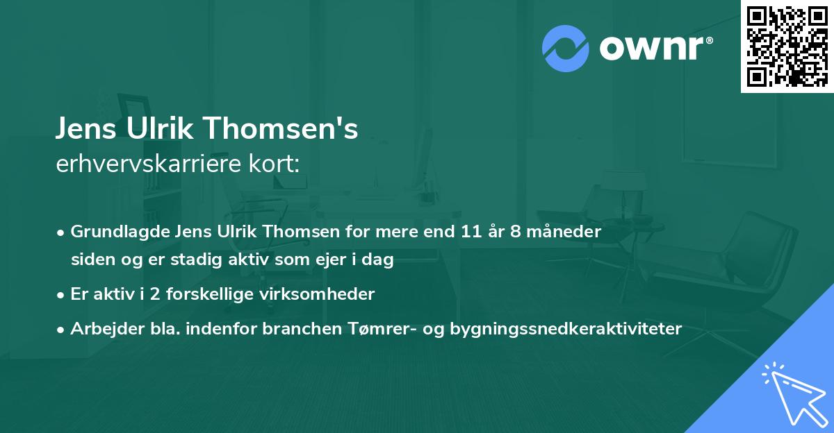 Jens Ulrik Thomsen's erhvervskarriere kort