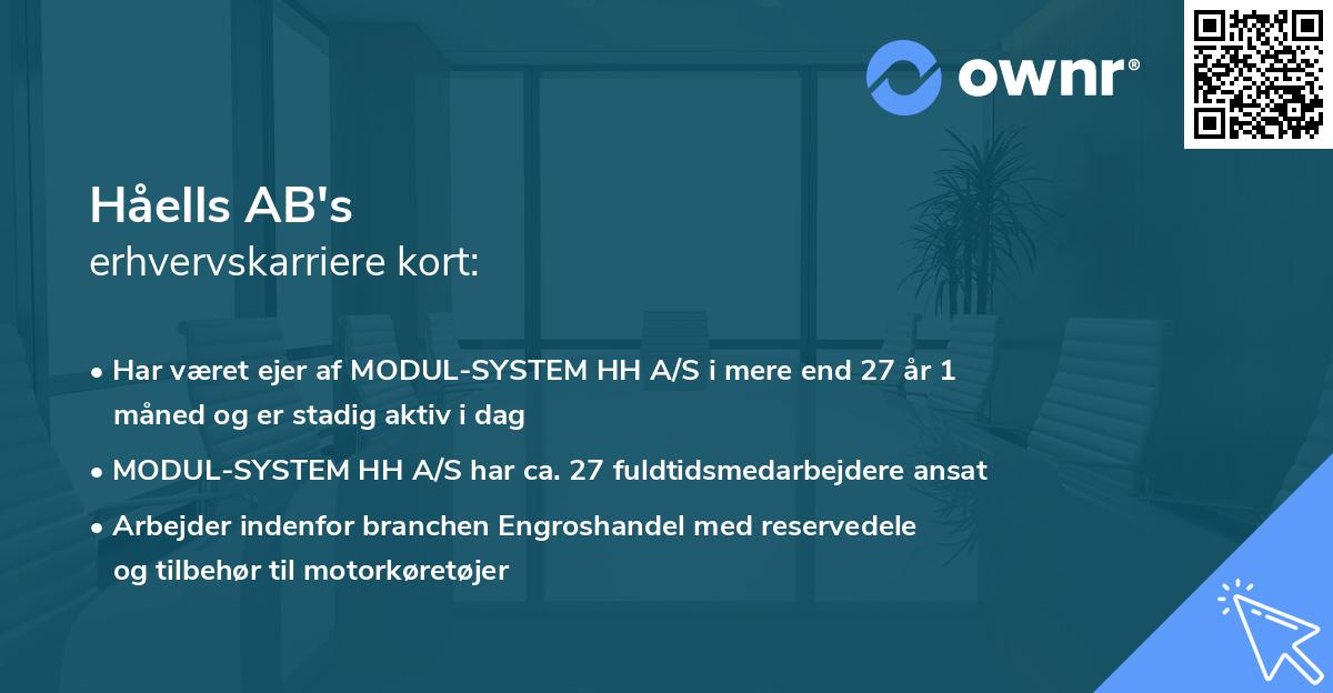 Håells AB's erhvervskarriere kort