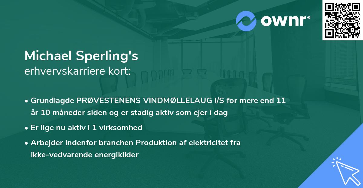 Michael Sperling's erhvervskarriere kort