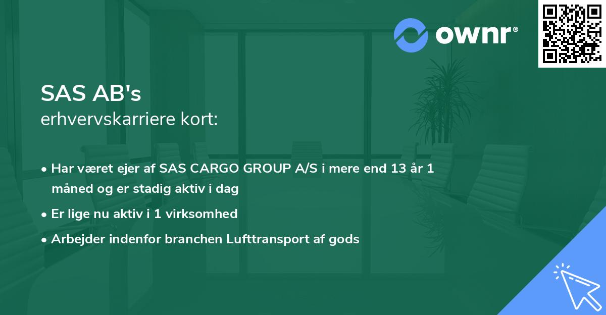 SAS AB's erhvervskarriere kort