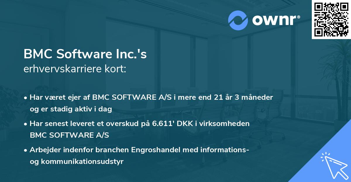 BMC Software Inc.'s erhvervskarriere kort