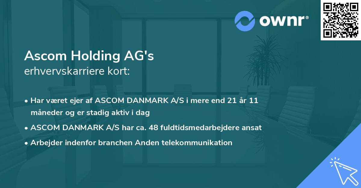 Ascom Holding AG's erhvervskarriere kort