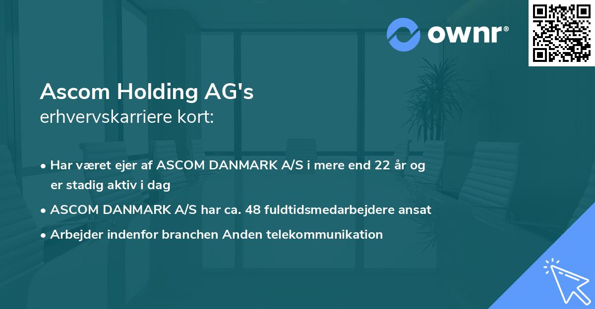 Ascom Holding AG's erhvervskarriere kort