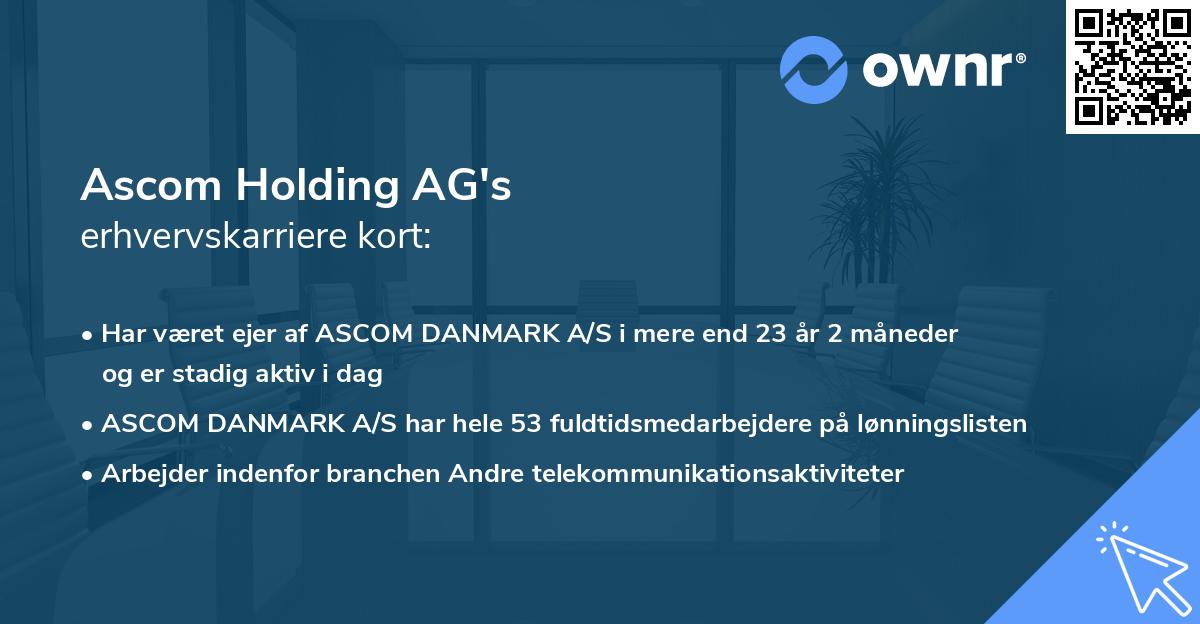 Ascom Holding AG's erhvervskarriere kort