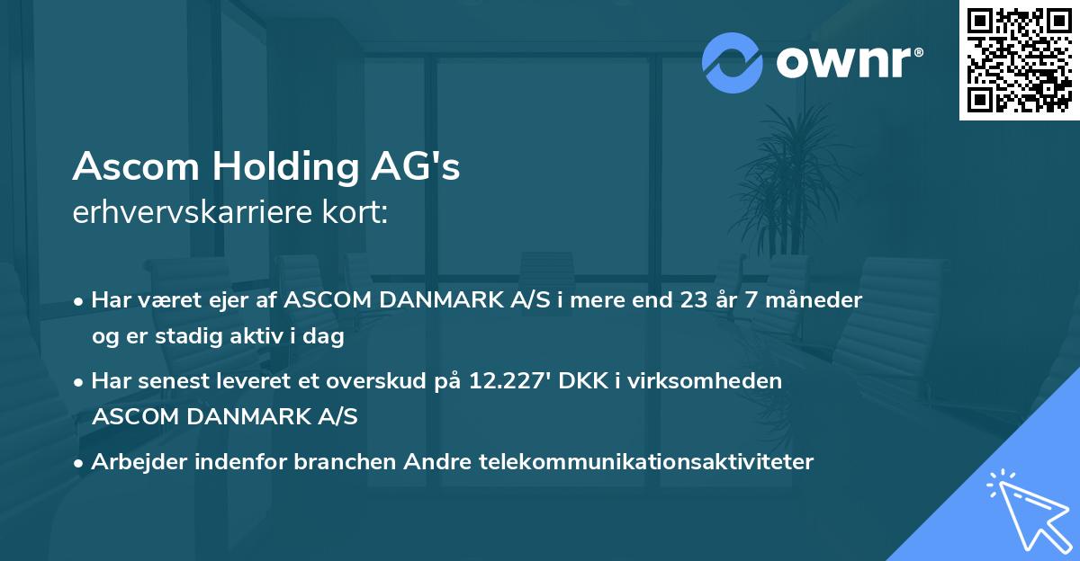Ascom Holding AG's erhvervskarriere kort