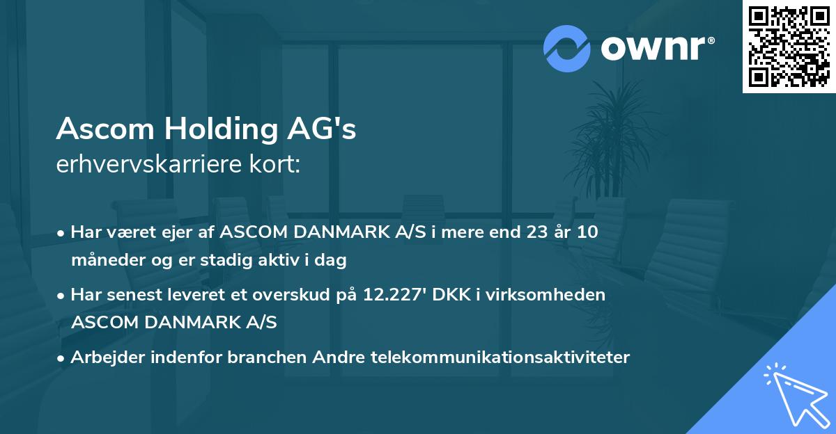 Ascom Holding AG's erhvervskarriere kort