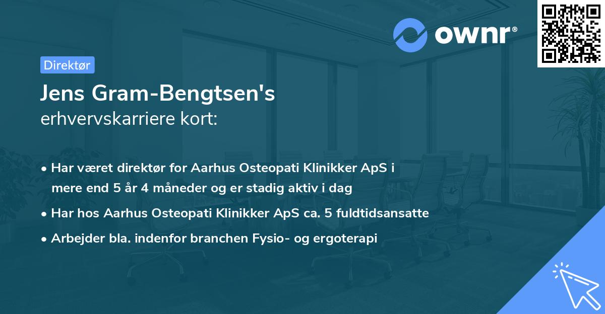 Jens Gram-Bengtsen's erhvervskarriere kort