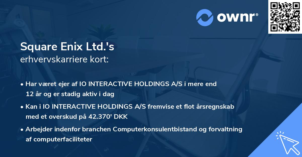 Square Enix Ltd.'s erhvervskarriere kort