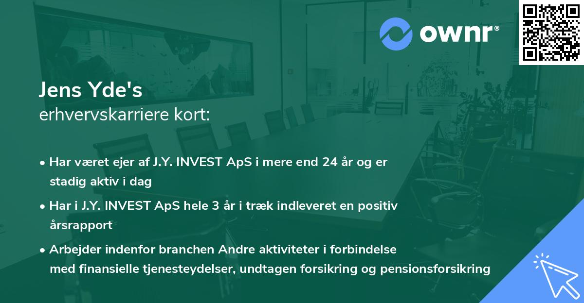 Jens Yde's erhvervskarriere kort
