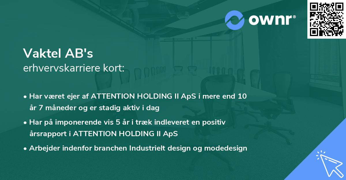Vaktel AB's erhvervskarriere kort