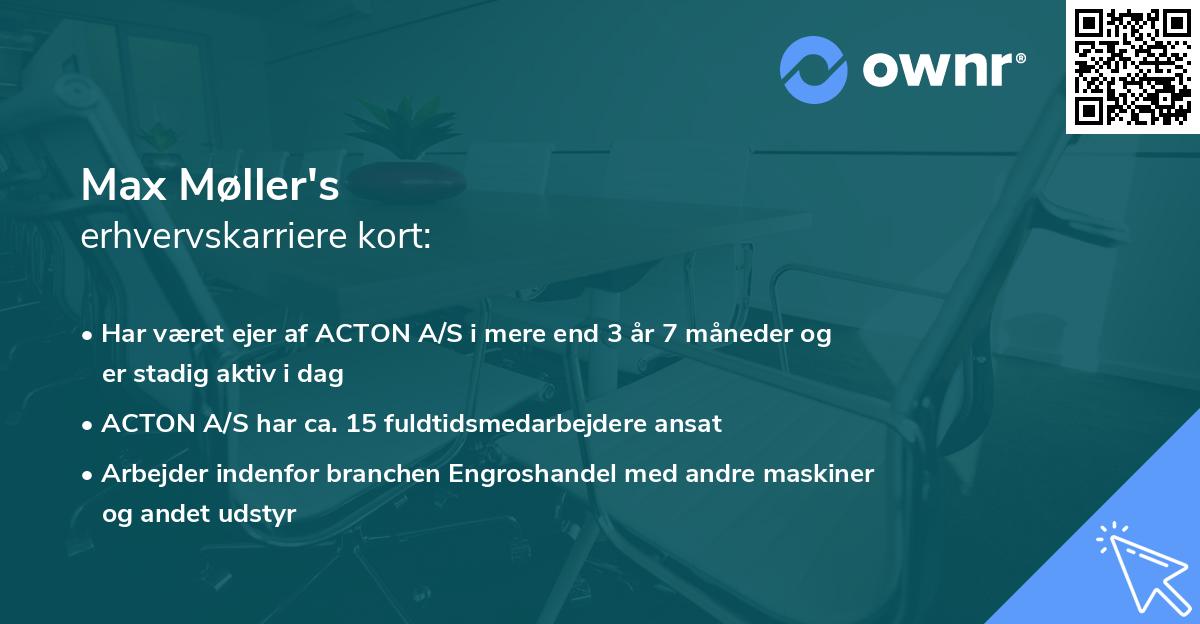 Max Møller's erhvervskarriere kort