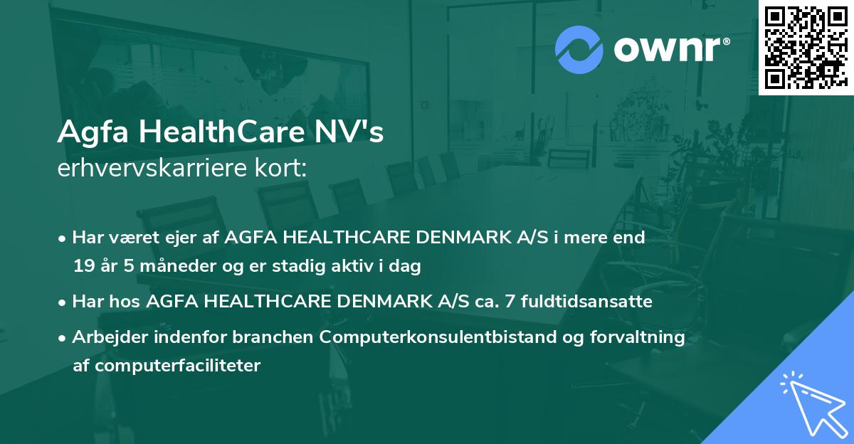 Agfa HealthCare NV's erhvervskarriere kort
