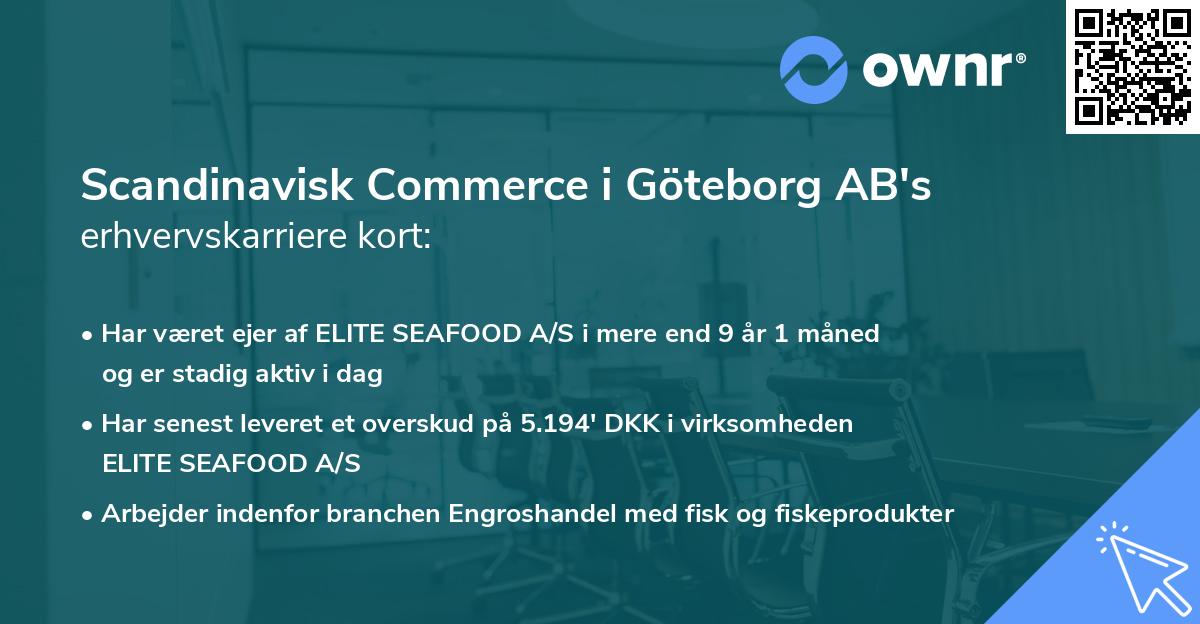Scandinavisk Commerce i Göteborg AB's erhvervskarriere kort