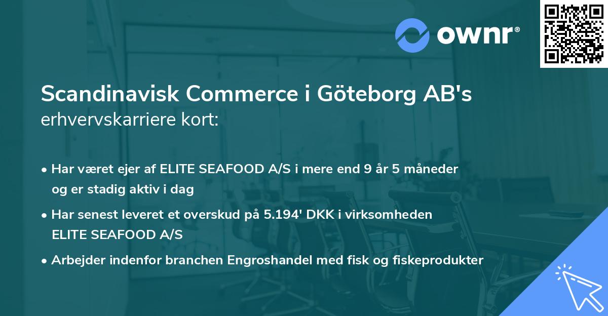 Scandinavisk Commerce i Göteborg AB's erhvervskarriere kort