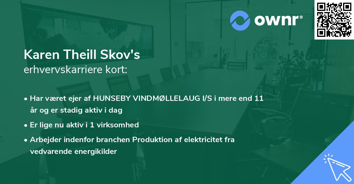 Karen Theill Skov's erhvervskarriere kort